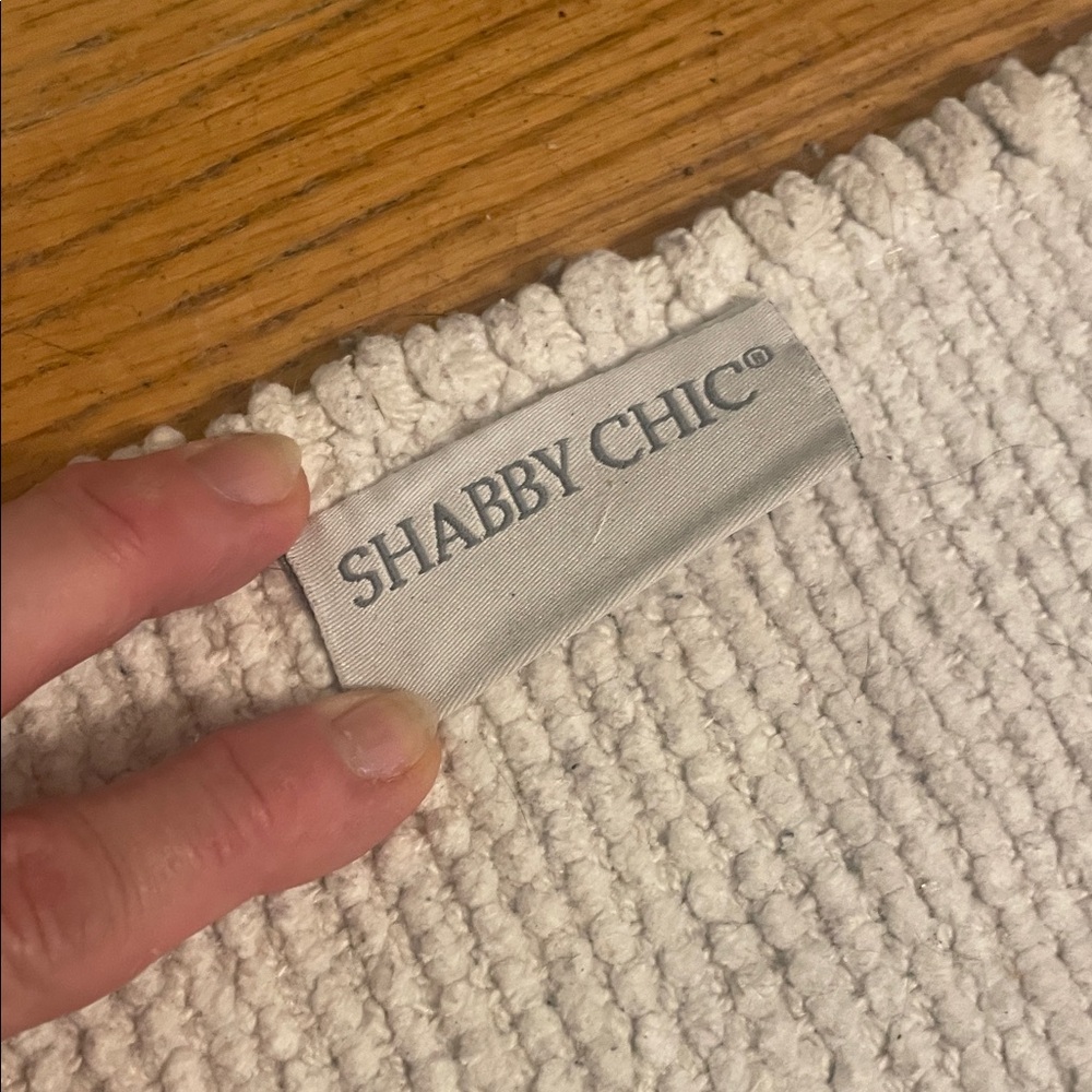 Shabby Chic Blue and Cream Rug - Picture 7 of 9